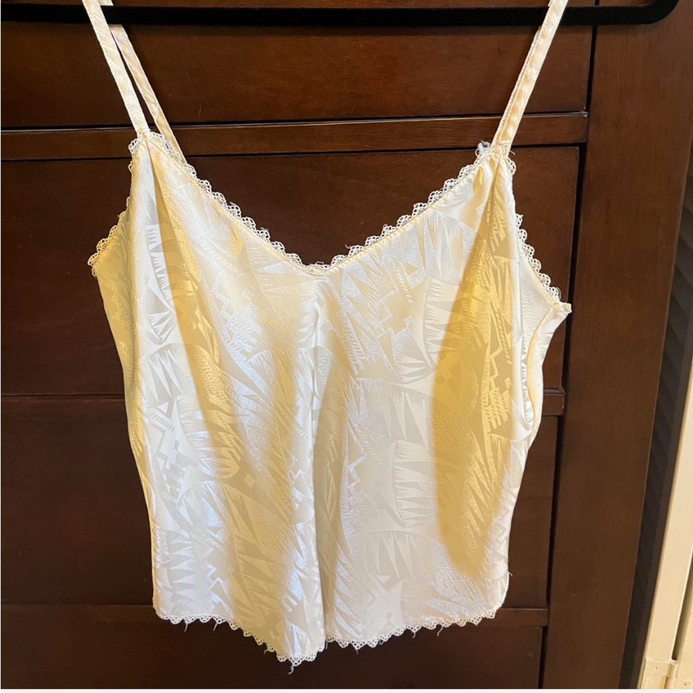 Chic Cream Lace Trim Camisole
